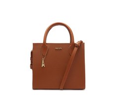 Bolsa Tote Média Pingente Anacapri Preta Marrom