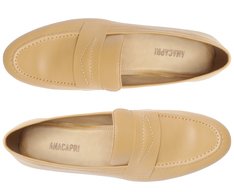 Mocassim Basic Pala Costurada Bege