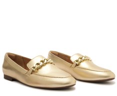 Mocassim Corrente Minimal Dourado