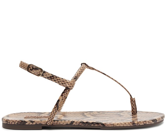 Sandália Rasteira Slim Animal Print