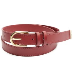 Cinto Fino Fivela Metálica Valentina Vermelho