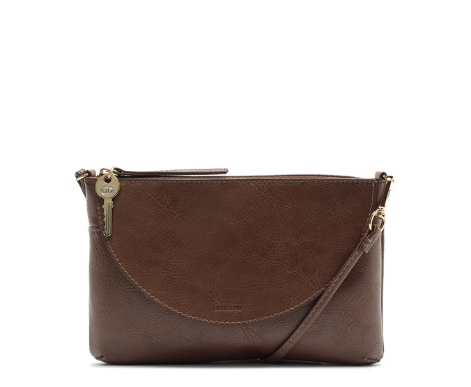 Bolsa Tiracolo Detalhe no Zíper Marrom
