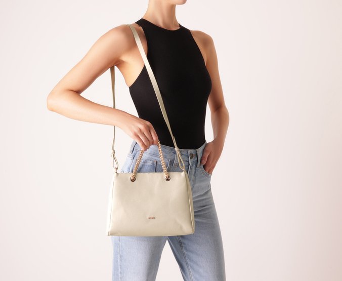 Bolsa Tote Média Amelie Branca