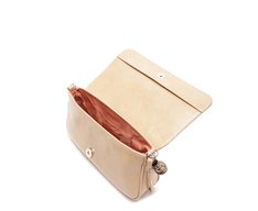 Bolsa Tiracolo Média Alça Glam Bege