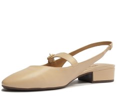 Sapato Chanel Salto Bloco Nude Classy
