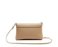 Bolsa Tiracolo Média Lisa Bege