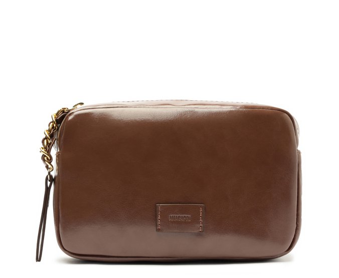 Bolsa Tiracolo Média Compacta Marrom