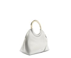 Bolsa Tiracolo Pequena Alça Metal Prata