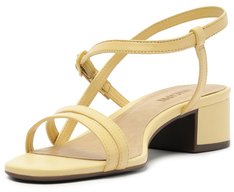 Sandália Salto Bloco Ivory Amarela