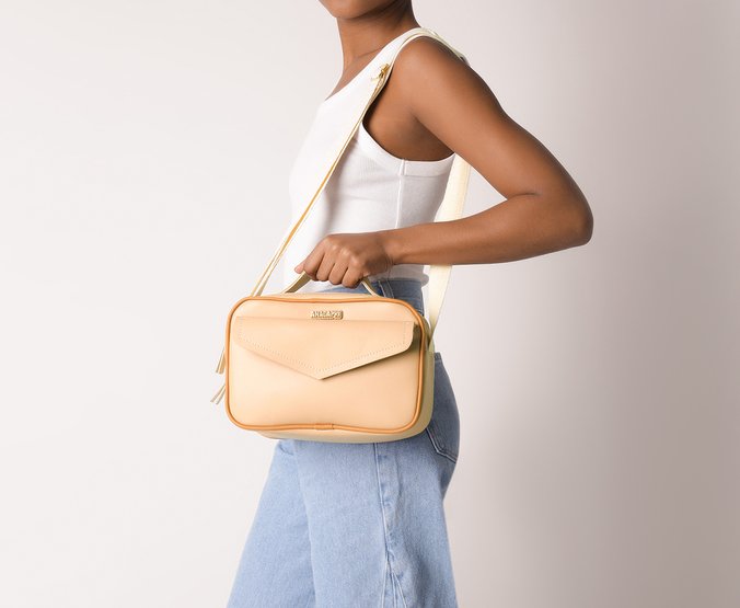 Bolsa Crossbody Grande Nude Bolso Envelope Anacapri