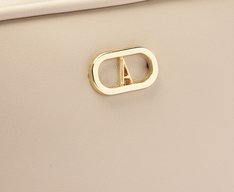 Bolsa Tiracolo Pequena Arredondada Glam Bege