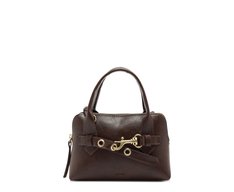 Bolsa Tote Pequena Detalhe Gancho Marrom