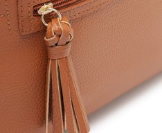 Bolsa Tote Média Bolso Frontal Barbicacho Marrom