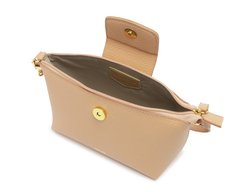 Bolsa Tiracolo Pequena Bag Charm Missangas Bege