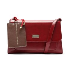 Bolsa Tiracolo Média Lisa Vermelha