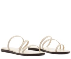 Rasteira Casual Multitiras Branca