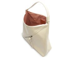 Bolsa Tote Grande Hobo Zíper Bege
