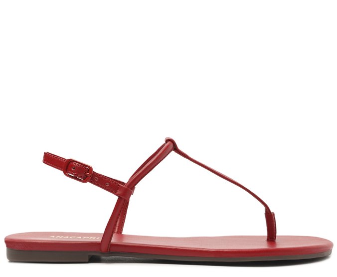 Rasteira Slim Vermelha Anacapri