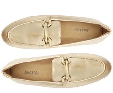 Mocassim Bridão Quadriculado Dourado