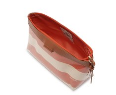 Necessaire Média Listras Vinil Laranja