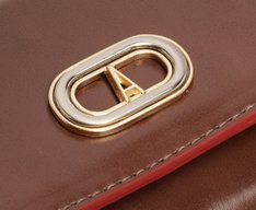 Bolsa Tiracolo Média Quadrada Marrom