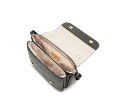 Bolsa Tiracolo Média Com Divisórias Preta