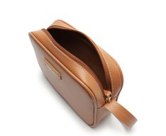 Bolsa Tiracolo Média Cápsula Metal Marrom