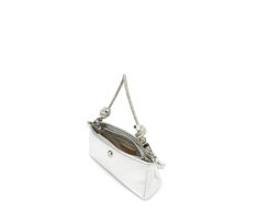 Bolsa Tiracolo Pequena Alça Strass Prata
