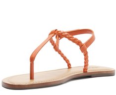 Sandália Slim Trançada Laranja