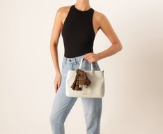 Bolsa Tote Média Itacare Lenço Branca