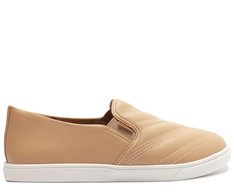 Tênis Slip On Pespontos Bege