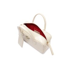 Bolsa Tote Média Bag Charm Tag Bege