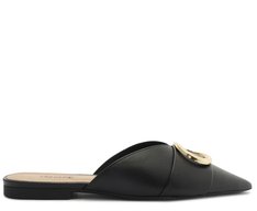 Mule Ponta Fina Fivela Preta