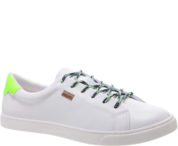 tenis branco com verde