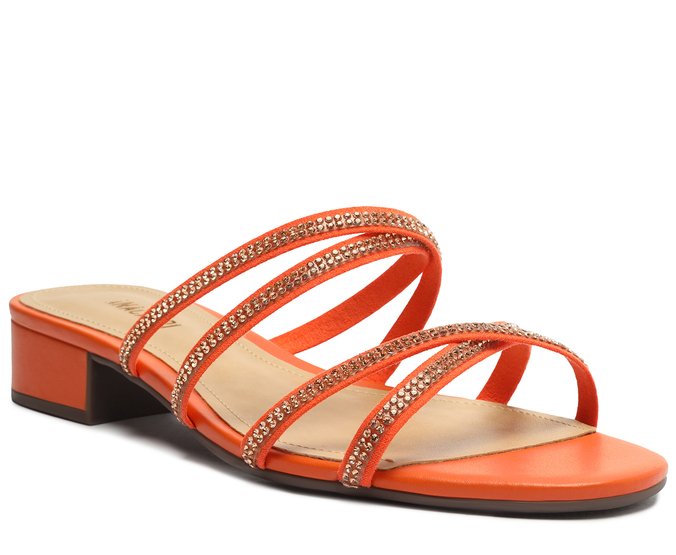 Tamanco Tiras Glam Laranja