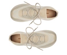 Tênis Knit Sporty Sola alta Bege