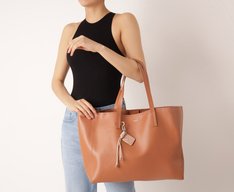 Bolsa Shopping Grande Maxi Chaveiro Marrom