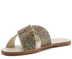 Rasteira Tiras Cruzadas Glam Multicolor