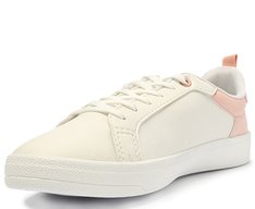 Tênis Casual Furadinho Branco E Rosa