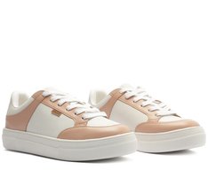 Tênis Recortes Rosa Ayla Branco