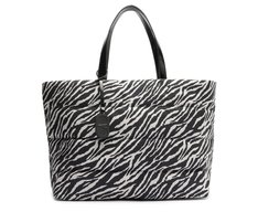 Bolsa Shopping Grande Nylon Fluffy Animal Print