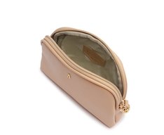 Bolsa Tiracolo Pequena Texturizada Bege