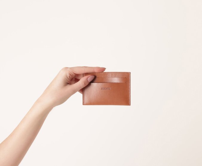 Porta Cartão Pequeno Neutral Marrom