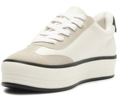 Tênis Flatform Branco Listra Preta