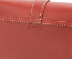 Bolsa Tiracolo Média Fivela Bicolor Vermelha