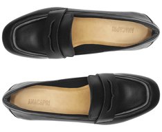 Mocassim Salto Bloco Loafer Preto