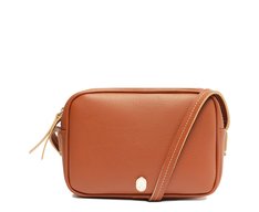 Bolsa Tiracolo Pequena Cápsula Marrom