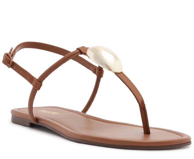 Sandália Rasteira Slim Elegance Marrom