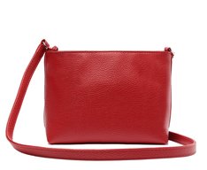 Bolsa Tiracolo Média Matelassê Triangular Vermelha