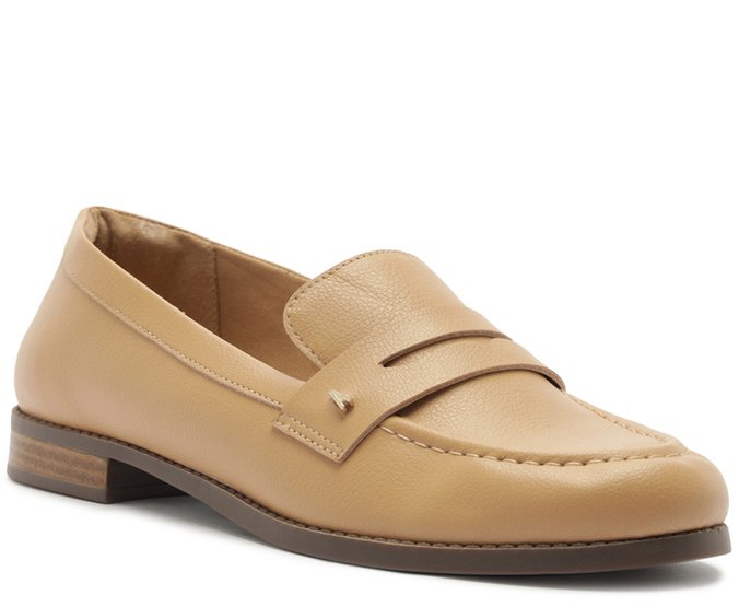 Mocassim Com Pala Aplicação A Bege